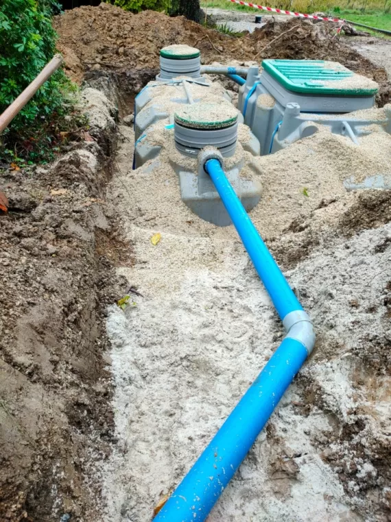 Travaux d'assainissement non collectif - Installation d'une filière agréée, Bassin d'Arcachon, COUTY TP
