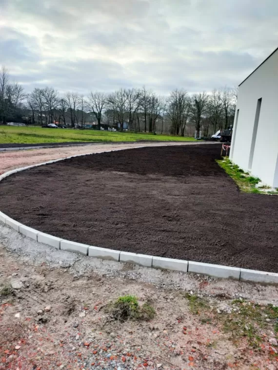 Travaux de terrassement à Mios, Bassin d'Arcachon, COUTY TP